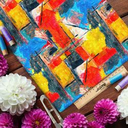 Ткань шифон рыбный городок франции