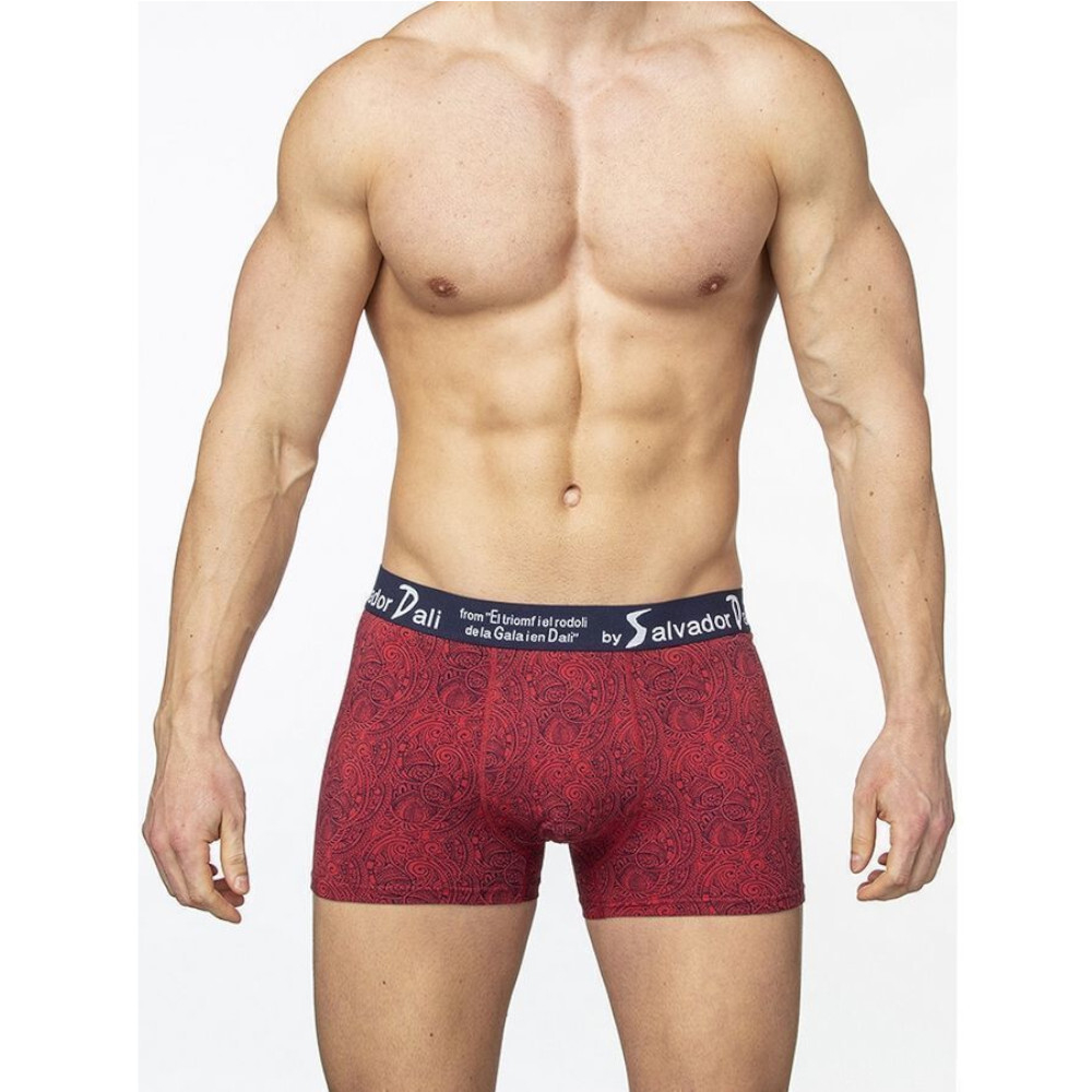 Мужские трусы боксеры бордовые Salvador Dali SD2055-3