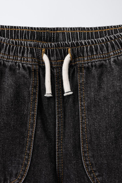 ZARA ДЖИНСОВЫЕ БРЮКИ BAGGY, СЕРЫЙ