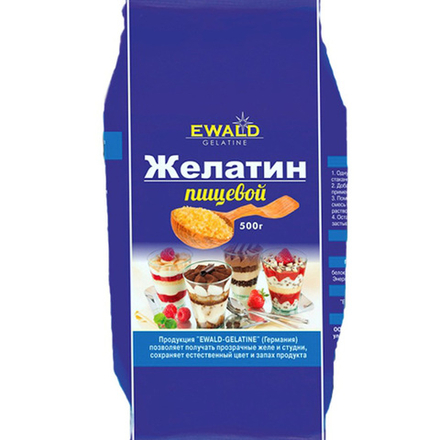 Желатин пищевой гранулированный VALDE 180-185 (Пачка 500 гр.)