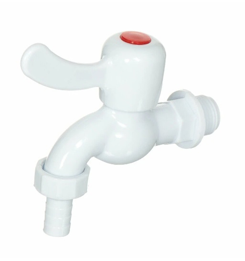 Кран водоразборный 1/2"(пластик/белый)