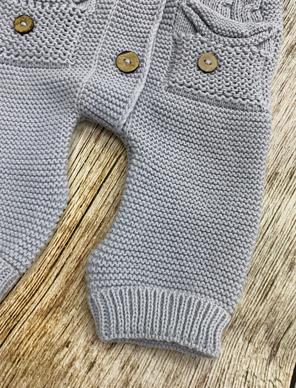 Комбинезон вязаный "АйШах" с капюшоном (Цвет: Серый, Размер: 26)