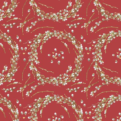 венки из вербы на красном