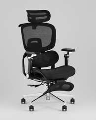 Кресло офисное TopChairs Prodigy с оттоманкой черный