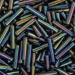 Японский бисер TOHO Bugle (стеклярус) 9mm (№86), металлизированный, непрозрачный глянцевый