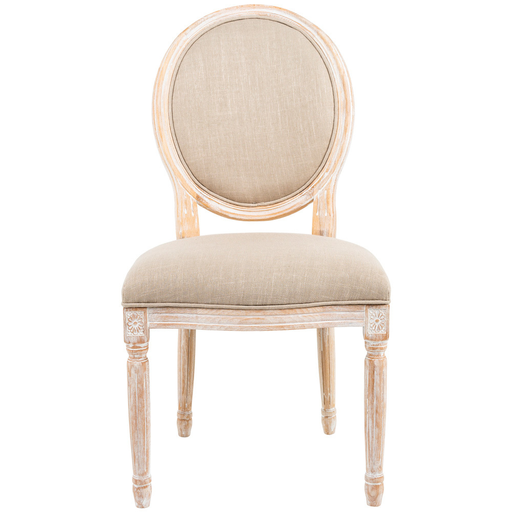 Стул Луи - Крем-брюле лен белый жемчуг Объект мечты