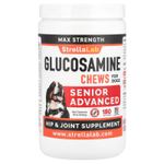 StrellaLab, Max Strength Glucosamine Chews, For Dogs, Senior Advanced, Bacon, 180 Chews, 19 oz (450 g)