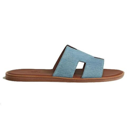 Hermes Izmere flat-heeled flip-flops men's blue, H221819Z HCB