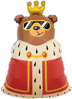 Шар (13''/33 см) Мини-фигура, Король дня, 5 шт. в уп.