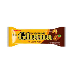 Шоколадный батончик Ghana CHOCOBAR ALMOND с миндалём 43г, Lotte