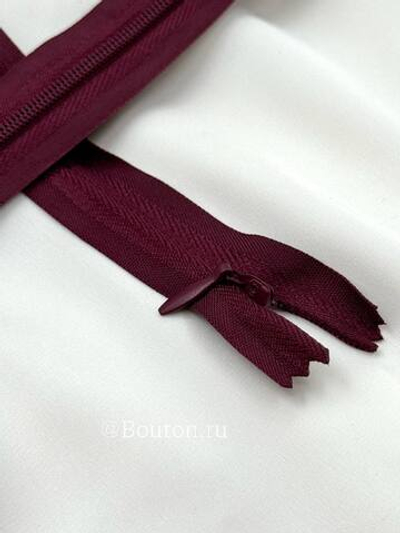Молния потайная бордовая