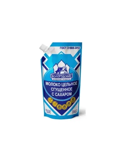 Молоко цельное сгущенное с сахаром 8,5% 270 гр