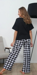 Пижама жен. б/в штаны+футболка 10059