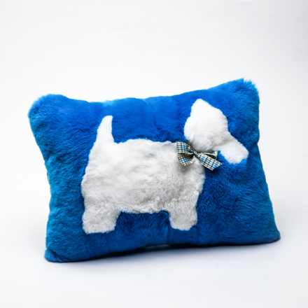 Подушка "Собака" (синяя)