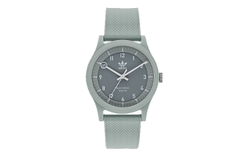 Adidas Originals STREET Wrist Watch Solar Quartz Movement Resin Strap Gray Dial Men"s Watches 50m Water Resistant