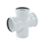 Крестовина PP-H 1-плоскостная бесшумная белая RAUPIANO PLUS Дн 110х110х110х87гр б/нап в/к Rehau 11215541001
