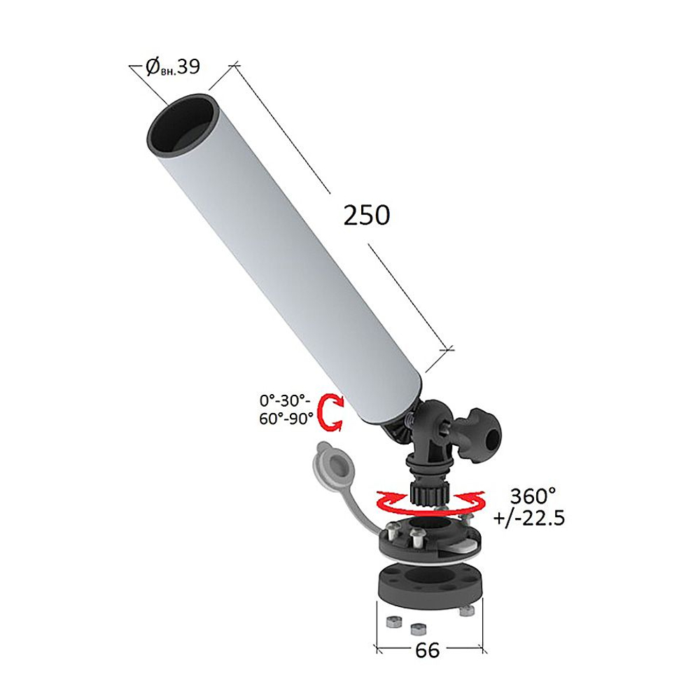 Держатель спиннинга на плоскость, быстросъемный (10265133)