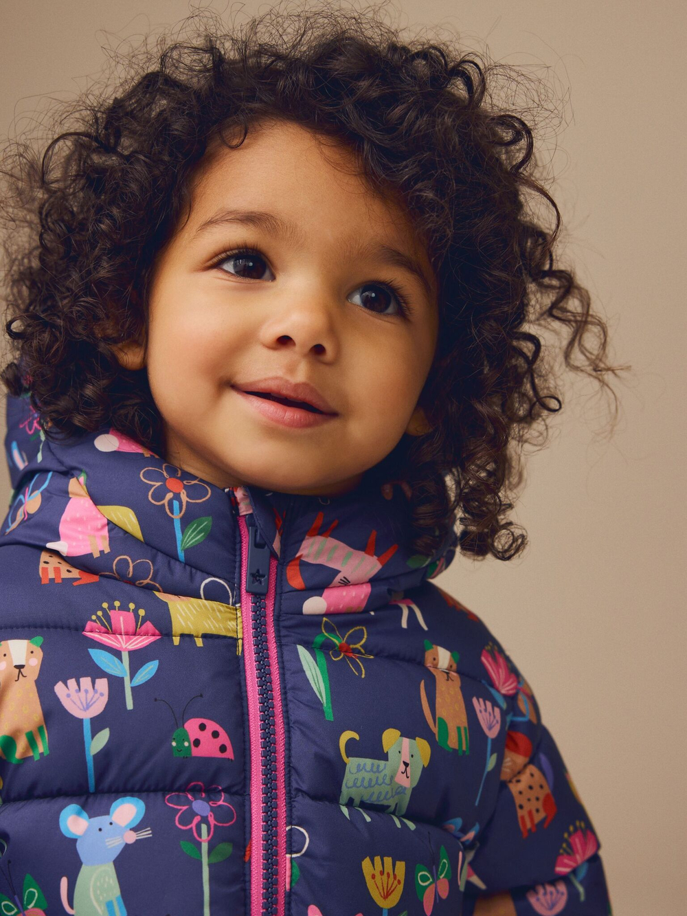 Куртка утепленная с капюшоном для девочки Next E25-318, Темно-синий