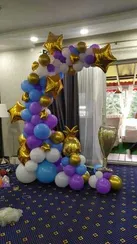 Разнокалиберная гирлянда с звездами