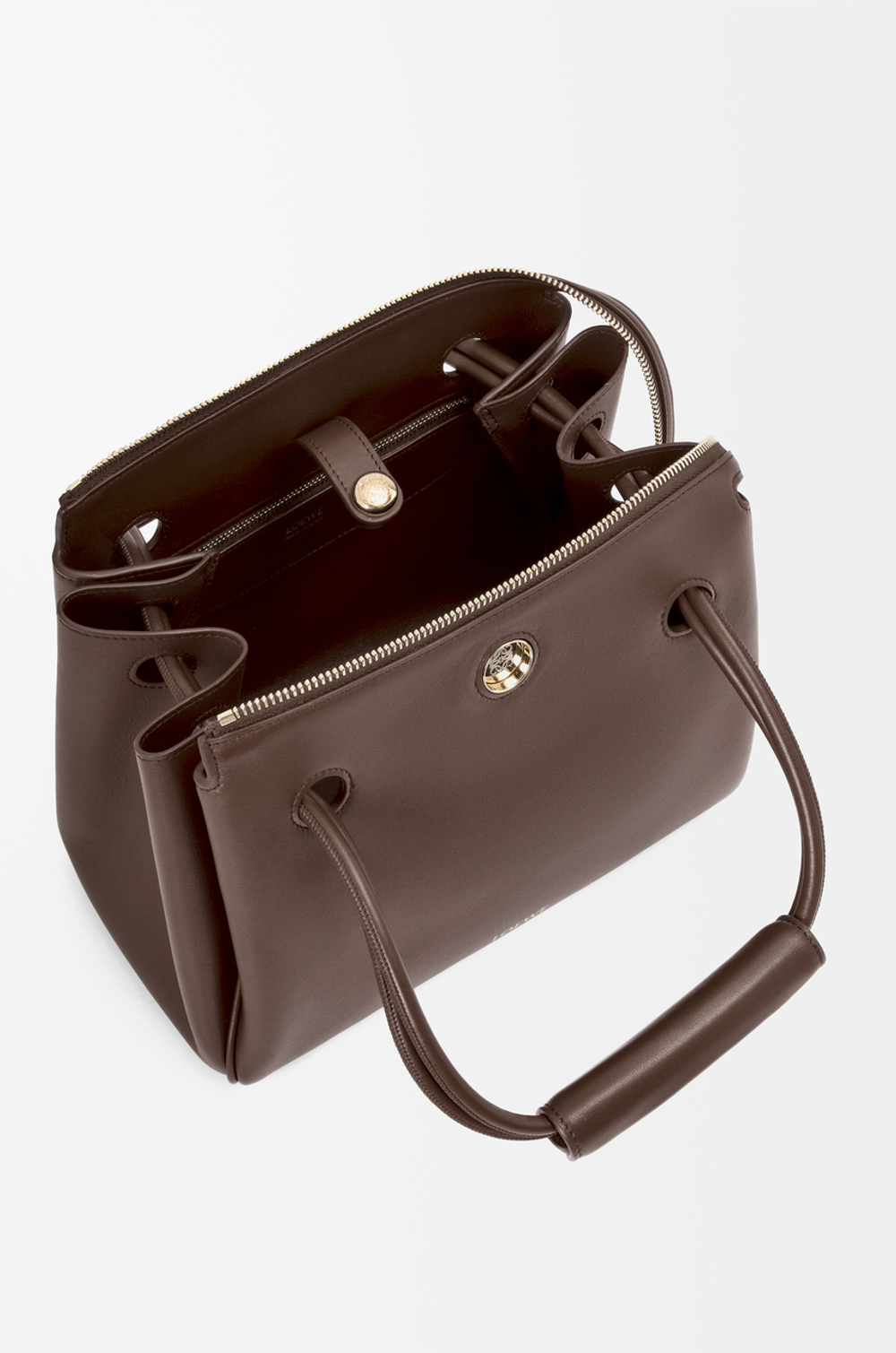 Loewe Маленькая сумка Madrid из мягкой телячьей кожи, темно-каштановый