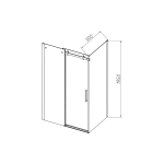 Душевой уголок Como-N VSR-4CN9014CLB, 1400*900, черный, стекло прозрачное, , шт