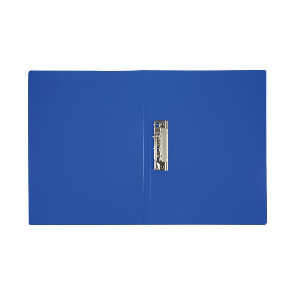 Папка с зажимом Стамм, 500мкм, корешок 14мм, синяя