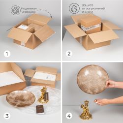 Фруктовница-конфетница Эдем Бронза