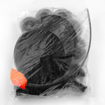 Жерлица Три Кита с прямой стойкой, Черная, Белая/Серая катушка