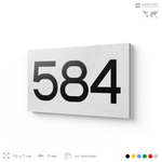 Номер на дверь 584, табличка на дверь для офиса, квартиры, кабинета, аудитории, склада, белая 120х70 мм, Айдентика Технолоджи