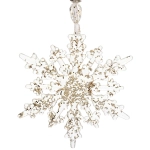 Подвеска «Ажурная снежинка» 16 см, Золото