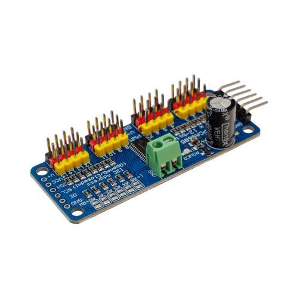 PCA9685 16 канальный PWM (ШИМ) расширитель портов для Led и Servo (12 bit, I2C)