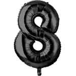 Шар фольгированный Цифра 8 66 см (Черный)