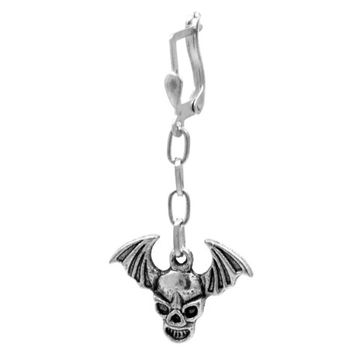 Серьга Череп с крыльями (006)