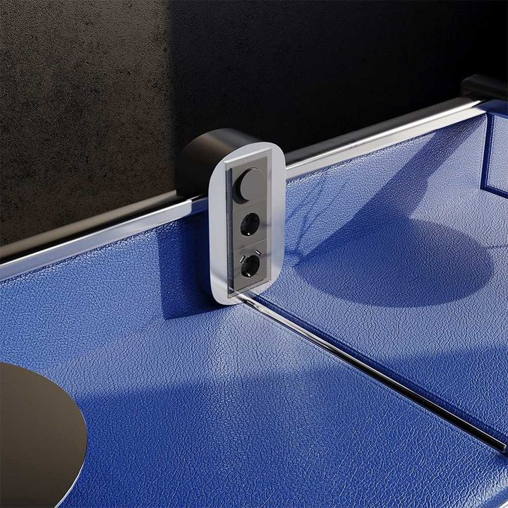 Рамка стеклянная Voltum S70 на 3 поста, (графит, стекло) VLS110307