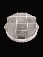 Светильник для гаража термостойкий Е 27 с защитной сеткой, влагозащищённый IP54, 60 Вт, 220 В, патрон керамический