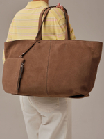 Замшевая сумка шоппер Texas DBR 31390 серо-коричневый