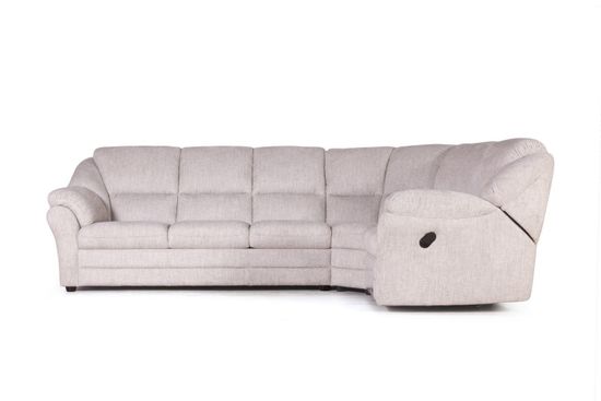 San-Remo угловой диван-кровать с реклайнером, микромех Rozy ivory