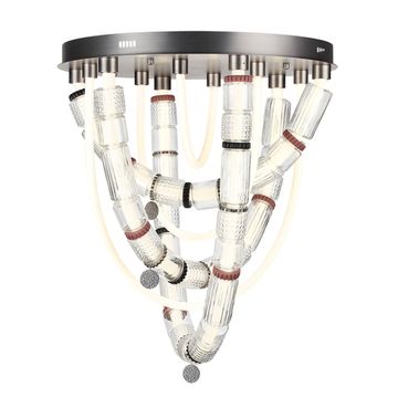 Люстра потолочная LED 80W 4000K 5456/80CL темный сатин.никель/терракот/черный COLLIER Odeon Light Exclusive