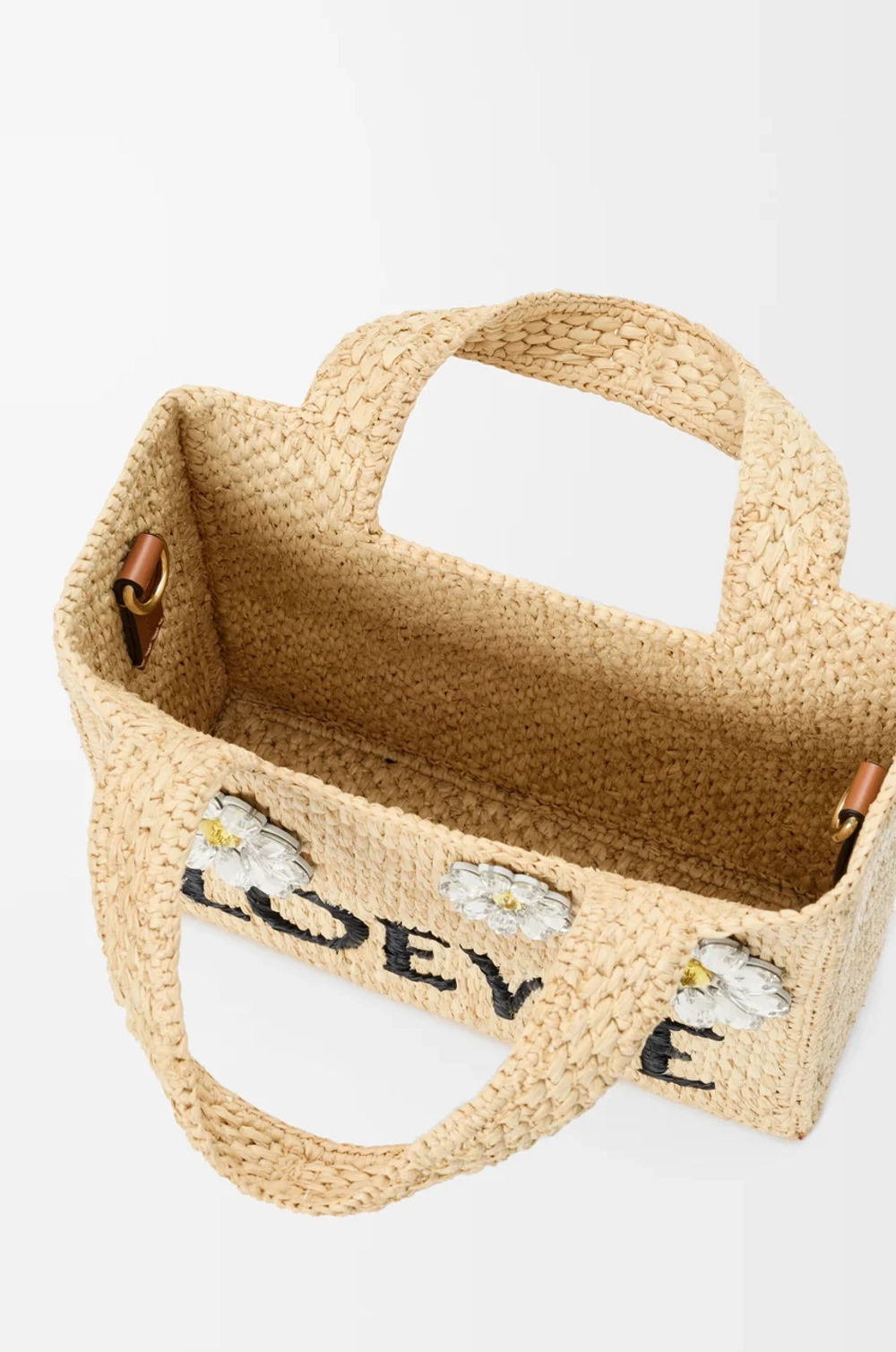 Loewe Мини-сумка Font из рафии, натуральный
