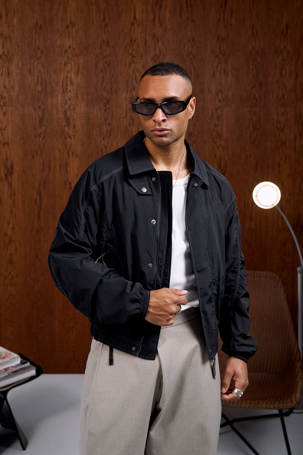 Куртка Nothomme Blue Monte Bent Knife Sleeve Workwear Turn-down Collar Jacket "Black Moonlit Night"
