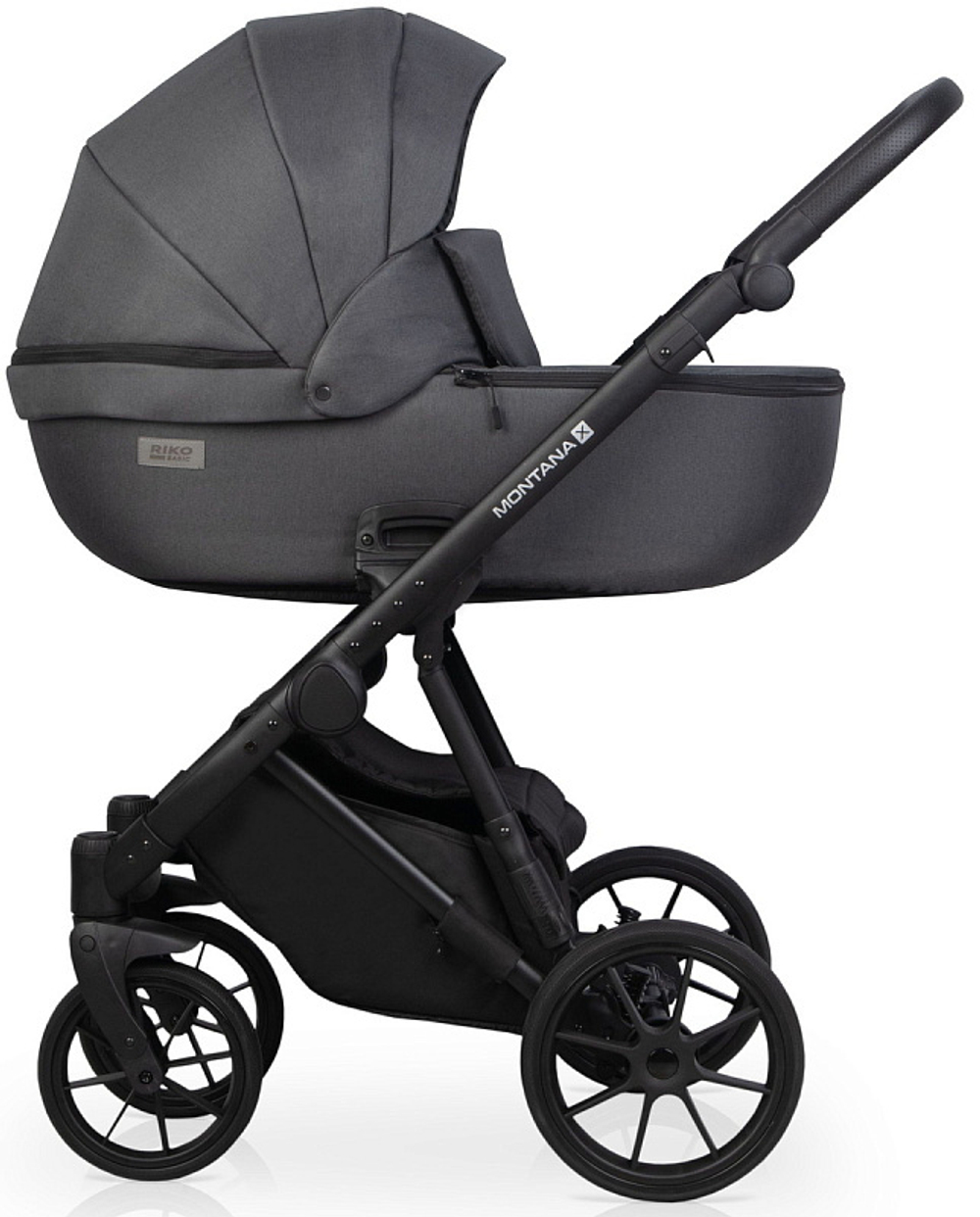 Детская коляска Riko Basic Montana X 3 в 1 53 Dark grey (т.серый)