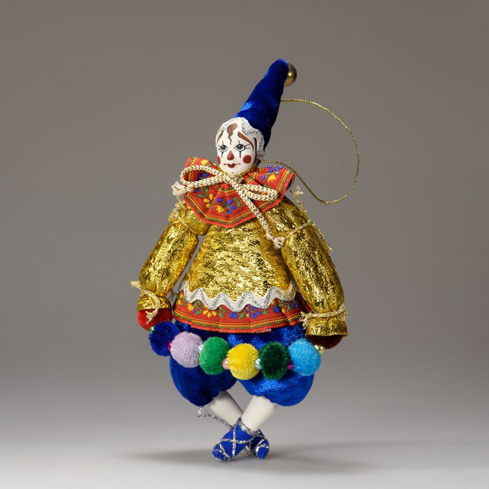 Ёлочная игрушка Клоун с гирляндой