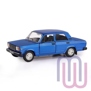 Модель машины ТМ АВТОПАНОРАМА 1/24 ВАЗ 2107, синий (свет, звук) JB1200158