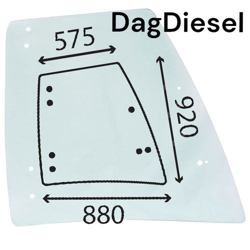 Стекло дверное JCB 827/80449