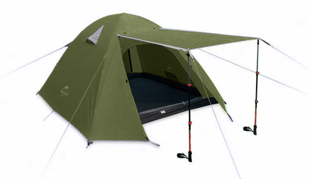 Палатка Naturehike P-Series 4-местная, алюминиевый каркас