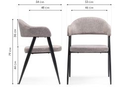 Стул на металлокаркасе Twin gray / black