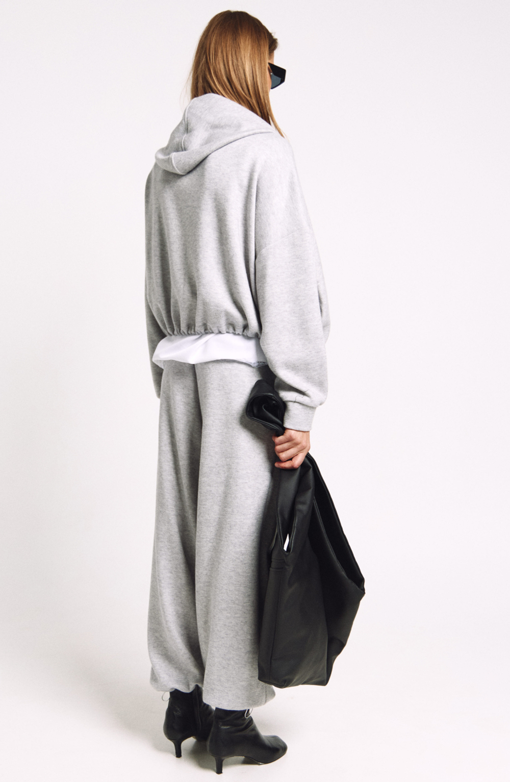 Костюм худи / джоггеры 1254 серый