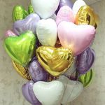 Шар (18"/46 см) Сердце, Лайм 1 шт.