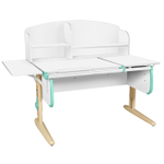 Растущая парта с задней закрытой и боковой полками Дэми СУТ 25-02-Б1НЗ (1500×880 мм)