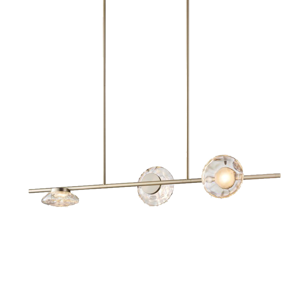 Ceiling design lamp  Ceto by Ross Gardam horizontal (Gold,  Clear)